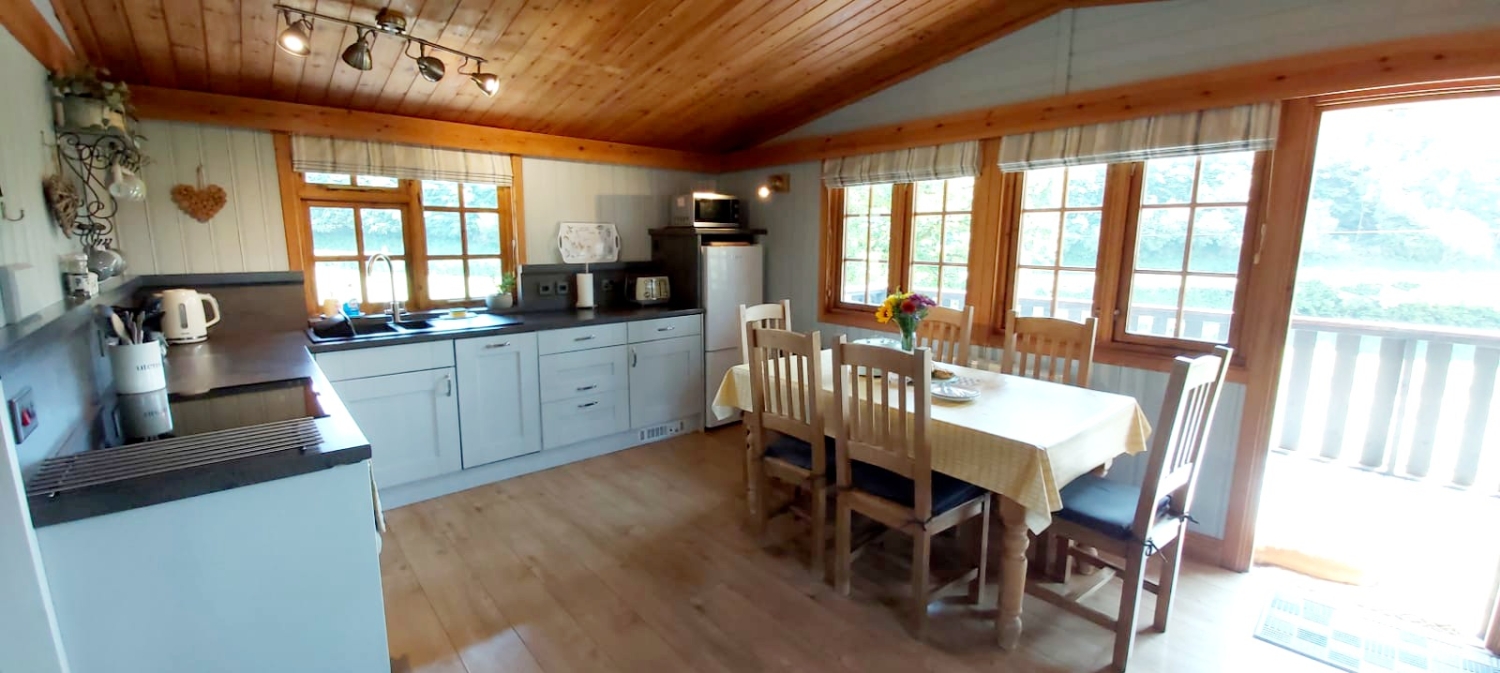 Pine kitchen area